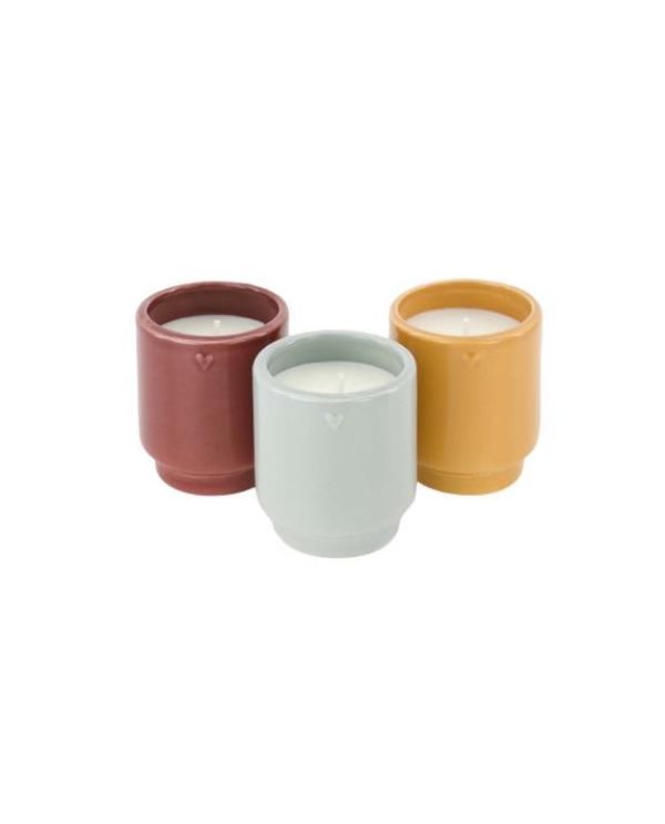Set van 3 geurkaarsjes in koker Enjoy Multicolor  (0503-0248/7000) - Caramel (Sint-Job-in-’t-Goor)