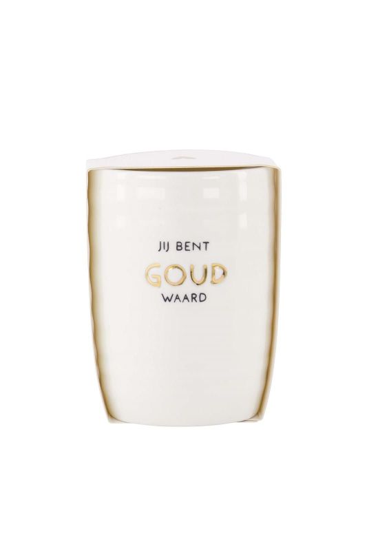 Zusss Koffiemok Jij bent goud waard Wit/Goud  (0703-0149/7033) - Caramel (Sint-Job-in-’t-Goor)