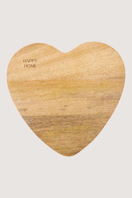 Zusss Serveerplateau hout hartvorm Happy Home naturel  (0708-0010/1005) - Caramel (Sint-Job-in-’t-Goor)